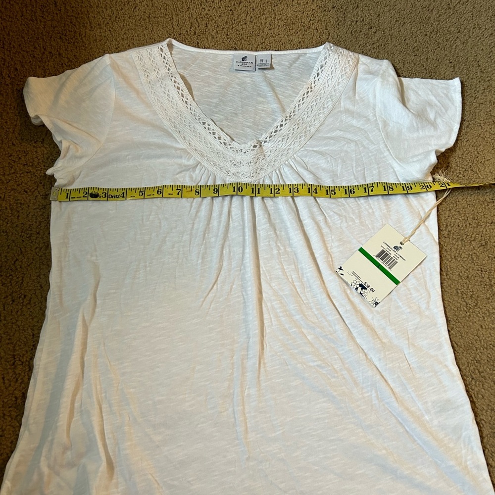 Caribbean Joe Woman’s White Shirt NWT Large